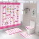 thumbnail image 2 of La cortina de ducha del cuarto de baño del gatito del rosa de encargo 3d de la impresión al por mayor de alta calidad fijó 4 pedazos, 2 of 4