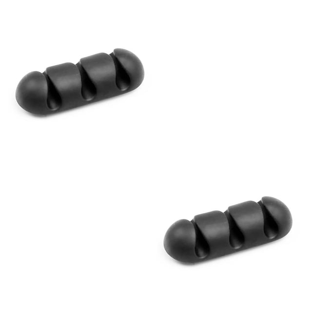 Moyic Clips para cables, organizador de cables portátil, soporte para cables adhesivo resistente al desgaste, gestión de cables de amarre tipo 13 3 Agujeros 2piezas