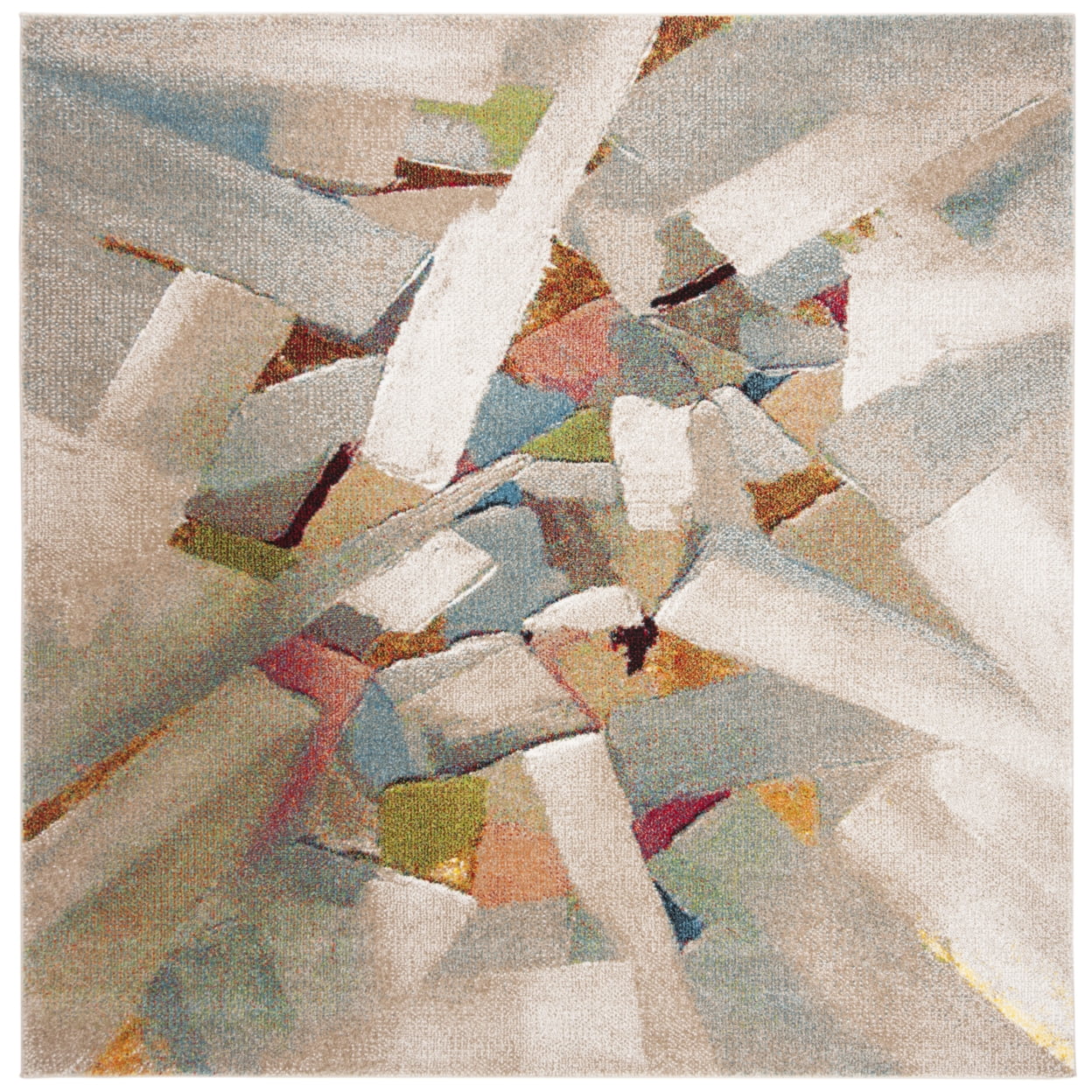 SAFAVIEH Porcello Harding Abstract Brush Strokes Area Rug, Grey/Multi, 2'7" x 5'