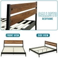 thumbnail image 6 of Acacia Callisto Solid Wood Bed Frame with Headboard, Signature Headboard Wood Bed, Queen - Black, 6 of 9
