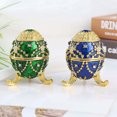 thumbnail image 4 of A Exquisite Toy Enamel Storage Egg Decorative Organizer Box Functional Compartment Miniature Treasure Case Jewelry Trinket Keeper Collectible Art Piece Gift For Kids Home Decor, 4 of 6
