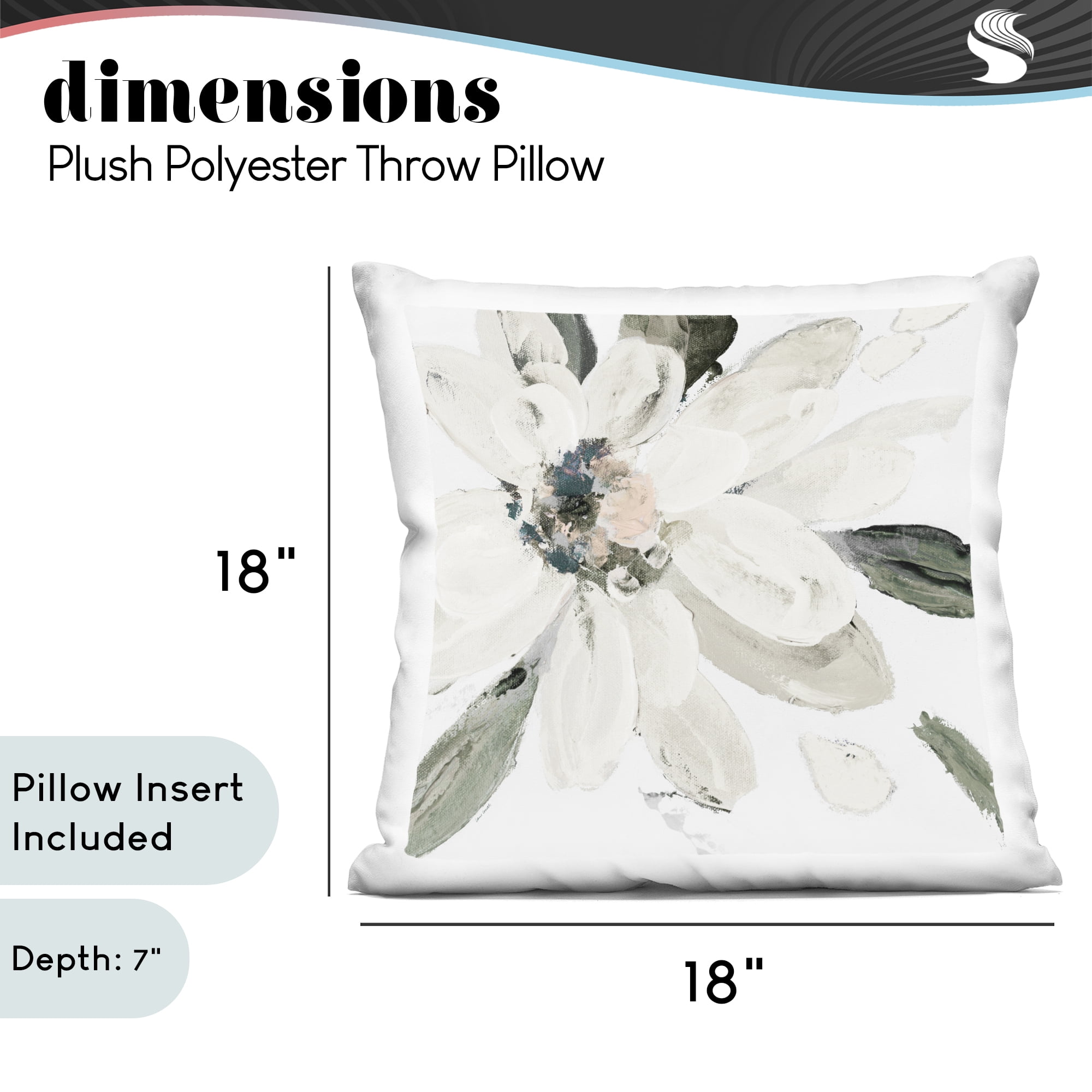 Stupell Industries Naturally Blooming Moment Decorative Printed Throw Pillow, design by Lanie Loreth