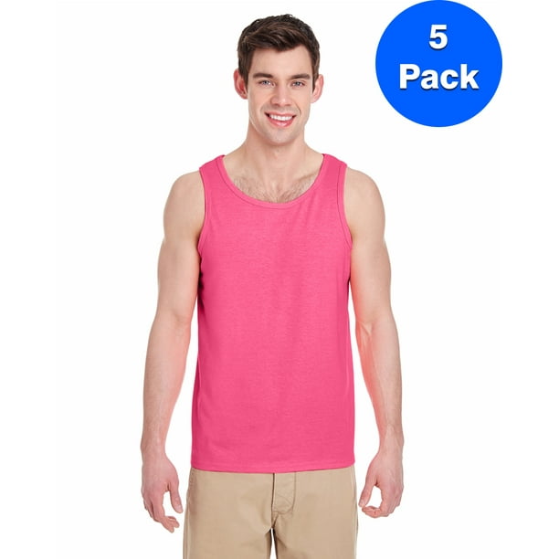 Mens Heavy Cotton Tank Top 5 Pack