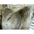 thumbnail image 3 of Thomas Collection White Gray Beige Alaskan Hawk Faux Fur Throw Pillow - 17408, 3 of 4