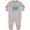 AC-Heather Grey, variant on Truck Driver Daddy Baby Fleece Romper
