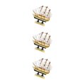 thumbnail image 2 of Matsuzay Barco de de náutico, artesanía de hecha a mano, modelo de barco Retro, decoración de madera, velero, regalo de cumpleaños, Type3 NO3 Matsuzay CBP056764, 2 of 6