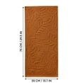 thumbnail image 3 of Sm:)e 2PC Leaves Jacquard Towel 13x30 Inches, 100% Cotton Quick-Dry High Absorbency Luxury Bath Towel, Camel, 3 of 8