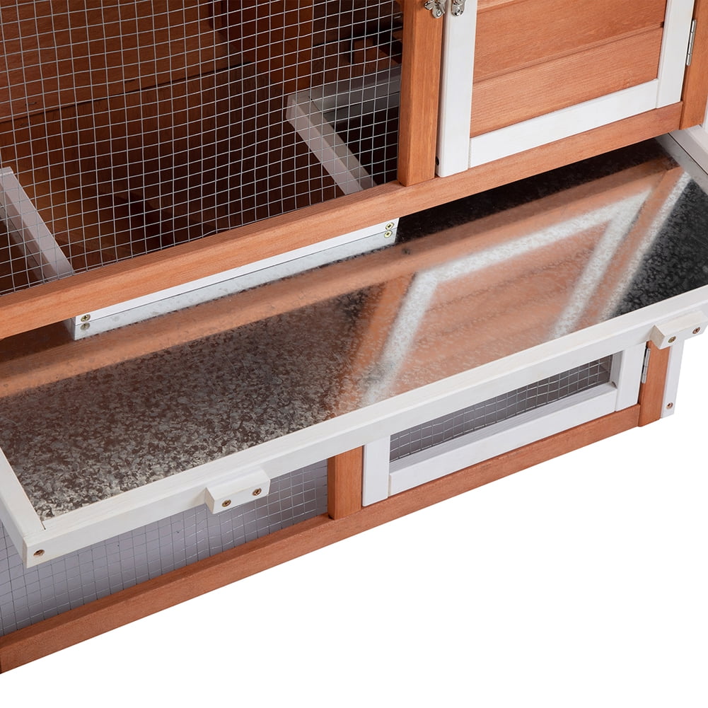 Kadyn Wooden Rabbit Cage, Small Animal Habitat Rabbit Cage with Ramp , Wooden Enclosure for Multiple Pets, Removable Tray and Weatherproof Top, For Indoor/Outdoor Use, Orange Kadyn Wooden Rabbit Cage, Small Animal Habitat Rabbit Cage with Ramp , Wooden Enclosure for Multiple Pets, Removable Tray and Weatherproof Top, For Indoor/Outdoor Use, Orange