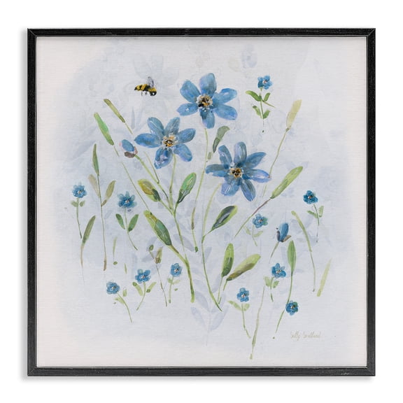 Stupell Industries French Country Black Framed Giclee Art, 12 x 12, by Sally Swatland