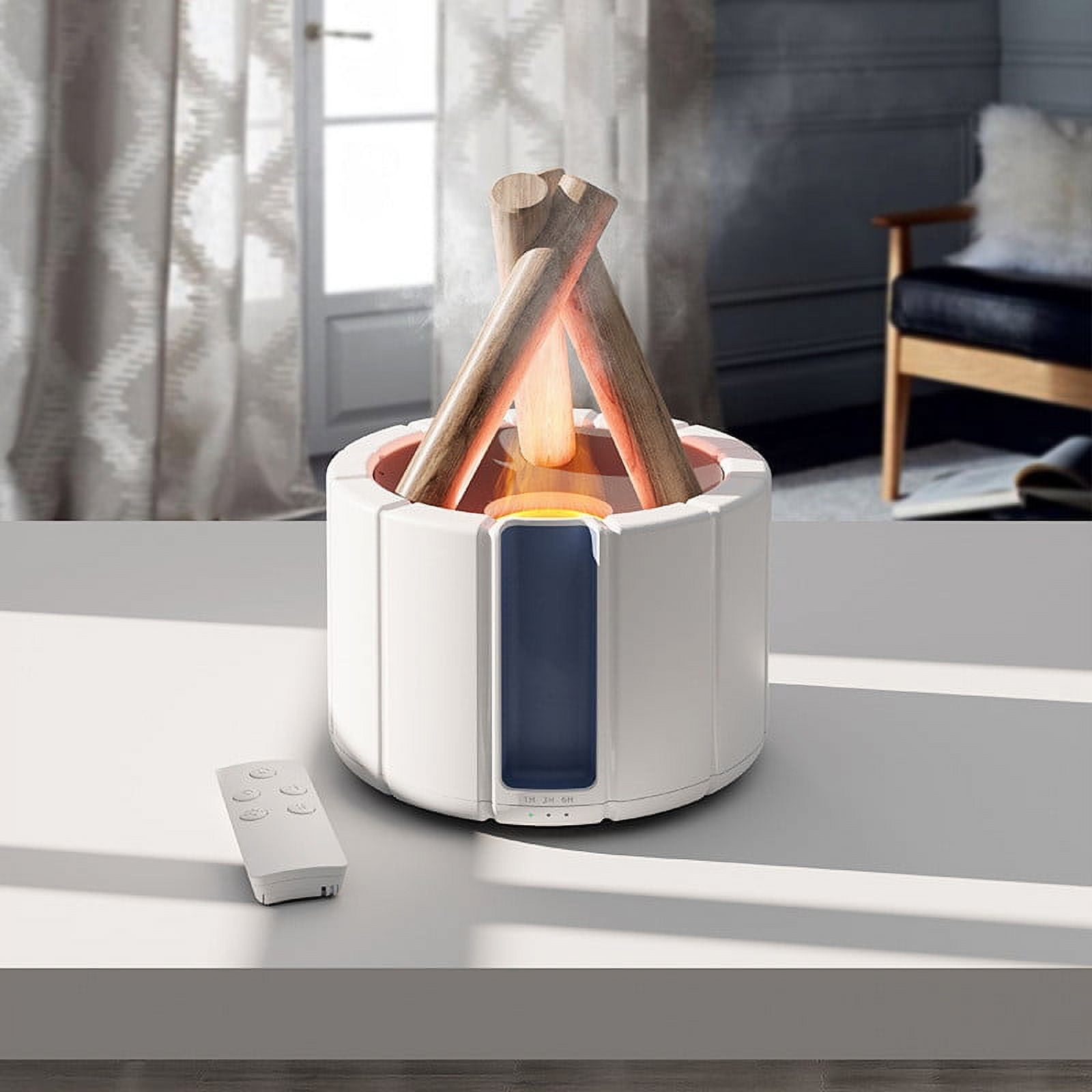SPOORYYO Remote Control Flame Light Humidifier with Aromatherapy Function, Quiet Mist Maker for Bedroom Use, Enhances Mood and Air Quality