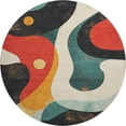 thumbnail image 2 of Addison Rugs Mayfield Premium Machine Washable Transitional Swirls Red Round Rug, 8' x 8', 2 of 6
