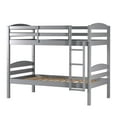 thumbnail image 2 of Walker Edison Transitional Wood Twin-Over-Twin Bunk Bed Frame, Grey, 2 of 13