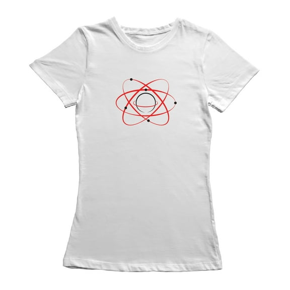 Atom Graphic Women White T-Shirt, Female Medium