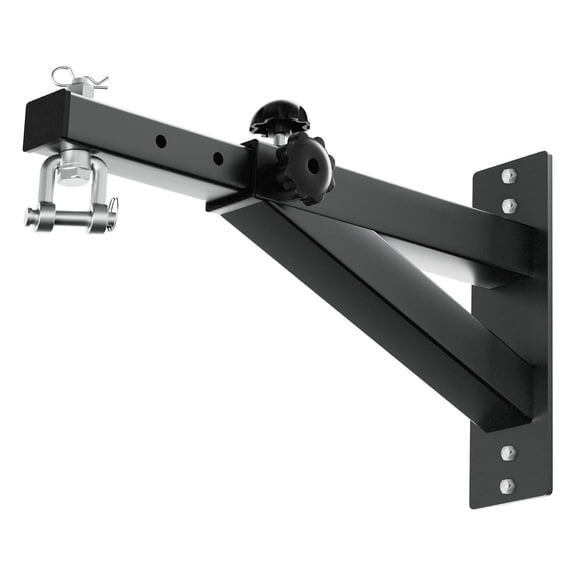 Yes4All Adjustable Heavy Duty Steel Wall Mount Punching Bag Hanger, 150 lb Capacity, Black