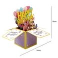 thumbnail image 6 of Farfi Greeting Card Beautiful Eye-catching 3D Design Hollow Glitter Gift Giving Paper Three-dimensional Box Birthday Card Home Supply (Type D), 6 of 13