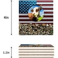 thumbnail image 3 of FMSHPON Independence Day American Flag Rustic Wooden Plank Farm Firewood Set of 6 Coaster for Drinks, Absorbent Ceramic Stone Coasters Cup Mat with Cork Base for Coffee Table Bar Decor, 3 of 4