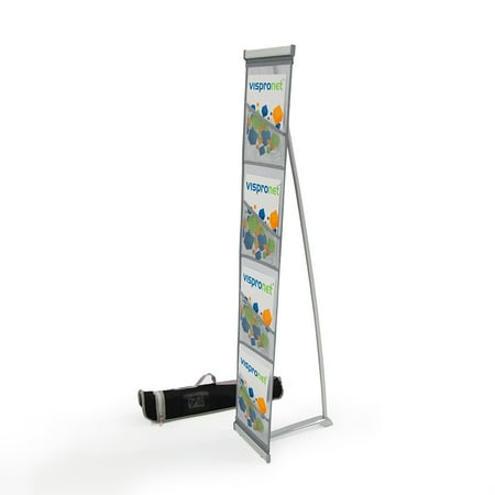 Mesh Magazine Stand - Sturdy Roll Out Brochure Holder 4 Pockets - Portable Literature Display