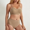 thumbnail image 2 of Xijirk Lingerie Sets for Women,Two Piece U Neck Seamless Solid Halter High Waist Bra Fashion Underwear Bra Set for Comfortable Lounge and Nightwear,Lingerie Sets,Khaki,M, 2 of 9