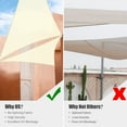 thumbnail image 4 of LAGarden 2 Pack 5 Ft 97% UV Block Triangle Sun Shade Sail Heavy Duty Canopy Outdoor Yard, 4 of 10