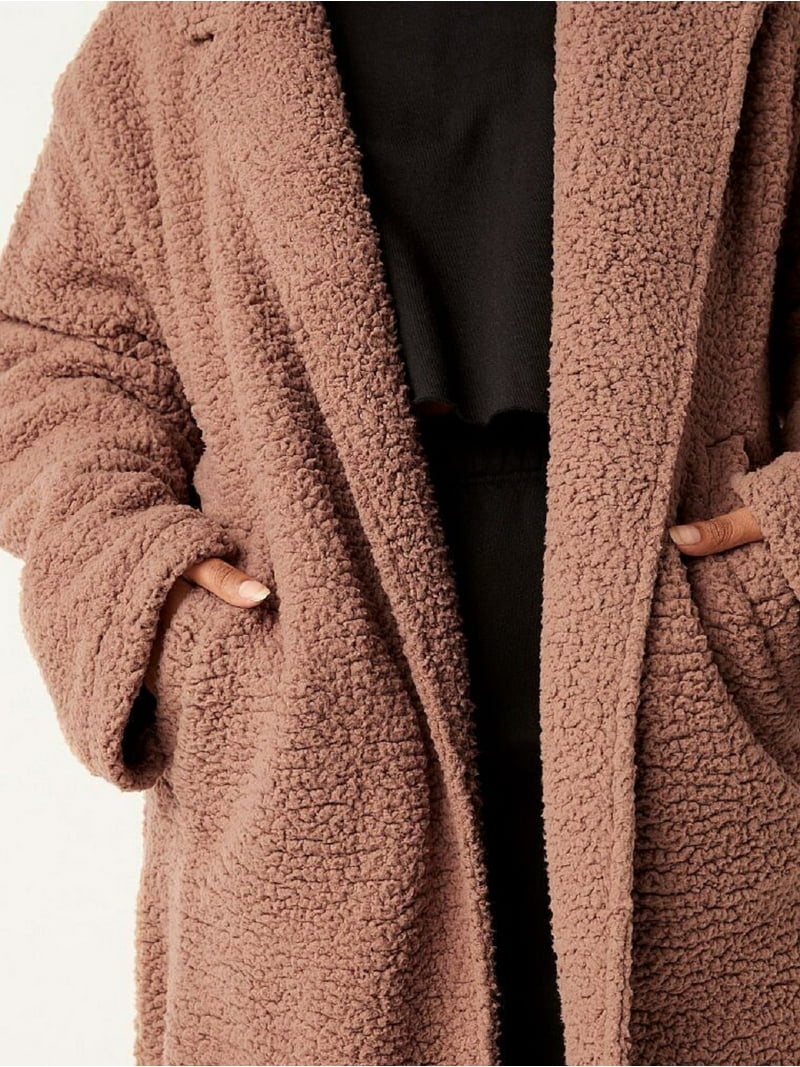 Victoria's Secret Pink Chloe X Halle Long Sherpa Trench Coat Color