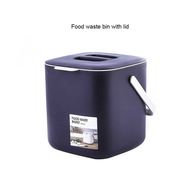 Kitchen Double Layer Trash Can Double Layer Trash with Lid Wall-mounted Food Waste Baskets Recycling Rubbish Container Storage Bin Home