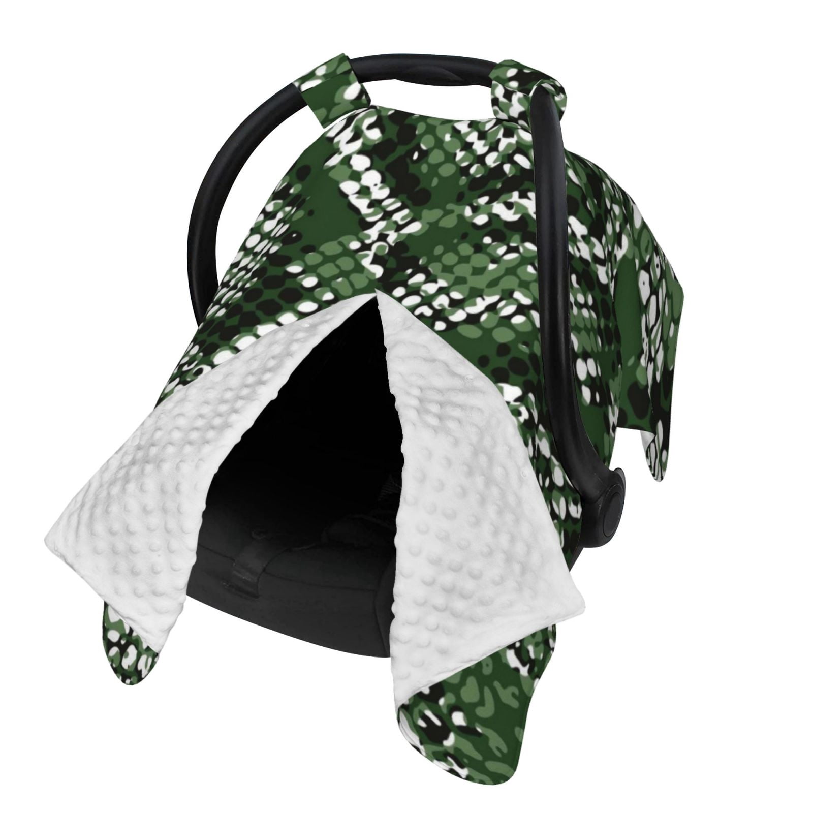 Naloa Green Snakeskin Baby Car Seat Cover, Breathable Baby Carrier Cover, Multiuse Baby Carrier Cover & Nursing Breastfeeding Cover