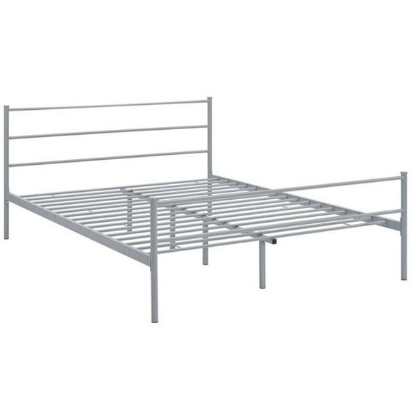 Modway Alina Powder Coated Sturdy Steel Queen Platform Bed Frame in Gray