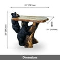 thumbnail image 3 of Pine Ridge Black Bear Coffee Table for Home Office - Bear Decoration Home Desk Table for Indoor Outdoor Cabin Kitchen Decor, 3 of 6