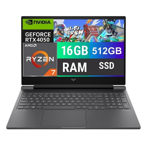 Laptop Gamer HP Victus AMD Ryzen 7 16GB RAM 512GB SSD Nvidia GeForce RTX 4050