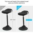thumbnail image 6 of SONGMICS Standing Desk Chair, Adjustable Ergonomic Standing Stool, Black, 6 of 9