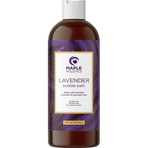 Premium Lavender Bubble Bath Soak - Aromatherapy Bubble Bath Soap and Luxury Lavender Bath Oil for Dry Skin - Moisturizing and Relaxing Bubble Bath for Adults with Aromatherapy Oils for Self Care