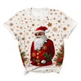 thumbnail image 6 of Jsaierl Christmas Shirts for Women Funny Santa Graphic Tees Petite Soft Round Neck T-shirt Short Sleeve Tunic Blouse Tops S-5XL, 6 of 6