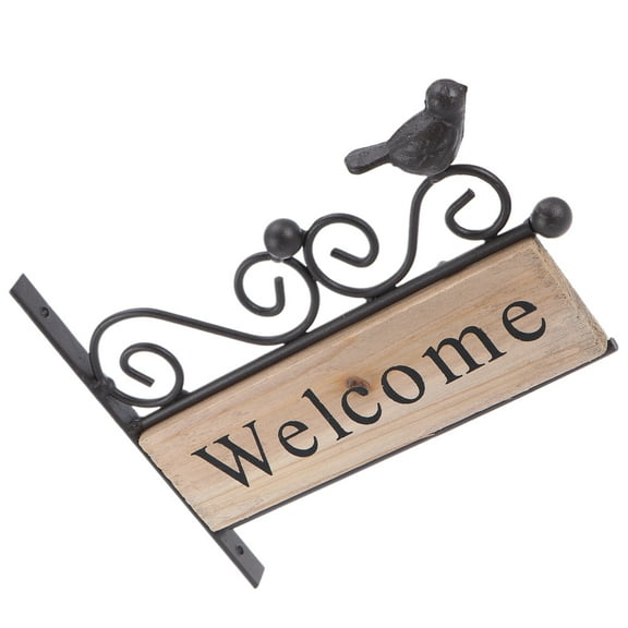 GETAJGHSD Handmade Wall Decoration Iron Wood 1Pcs Multi Rustic Wall Sign for Home