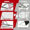 thumbnail image 4 of Équipement d'Entraînement pour Filets de Baseball – Entraîneur Robuste 4 X 4,5 Pi à Dos Ouvert Ajustable (Rouge) – Rebondisseur à 5 Angles pour Lancer/attaquer – Résistant aux UV et Portable pour Entraînement en Solo/équipe, 4 of 7