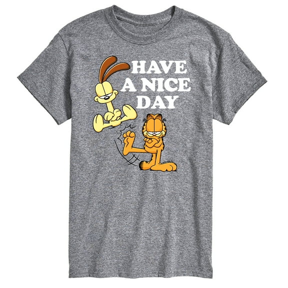 Garfield - Have A Nice Day - Garfield and Odie - Men's Short Sleeve Graphic T-Shirt