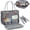 Grey, variant on RAINSMORE Teacher Tote Bag 15.6 inch Laptop Bag for Women College Laptop Briefcase for Work Office Nurse Bag Professional Computer Messenger with Insulated Pocket,Grey