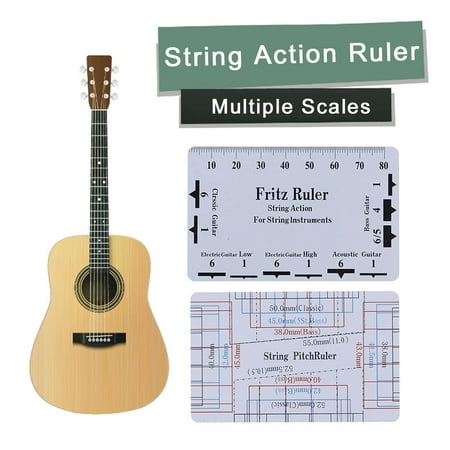 string pitch ruler string action gauge ruler baroque guitar bass string