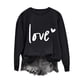 thumbnail image 1 of Penkiiy Día de San Valentín Sudadera para Mujer Lindo Amor Camisetas Corazón Casual Camiseta de San Valentín de manga larga Ropa Tops XS Negro, 1 of 4