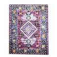 thumbnail image 2 of LaDole Rugs La Dole Rugs Dark Pink Blue Bordered Flat Low Pile Area Rug Carpet Living Room Hallway Patio 5x7, 8x10, 7X9 feet 7'10" X 10'5" 8' x 10', 2 of 4