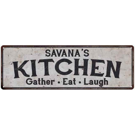 SAVANA's Kitchen Rustic Chic Decor Gift 6x18 Sign 106180051568