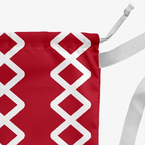Simply Daisy Geometric 18 x 29 inch Red Laundry Bag