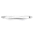 thumbnail image 4 of DewberryDiamonds 14k White Gold 2mm Lightweight Half Round Wedding Band Size 7 Unisex (Weight : 1.37 gm Width : 2 mm) for Men & Women, 4 of 6