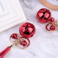 thumbnail image 2 of Miangastore 2pcs of One Bag Metal Colored Bell Key Chain Adorable Bag Hanging Pendant Creative Bell Key Rings (Red 14cm), 2 of 8