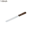 thumbnail image 2 of Yesbay Cake Spatula Wooden Handle Baking Tools Stainless Steel Cupcakes Fondant Scraper for Kitchen,8 inch 1, 2 of 7