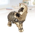 thumbnail image 3 of Estatua De Elefante De Buena Suerte, Estilo Vintage, Artesanía Delicada, Adorno De Riqueza, Figuras De Estatua De Elefante Multifuncionales Para Decoración De EntradaOro, 3 of 7