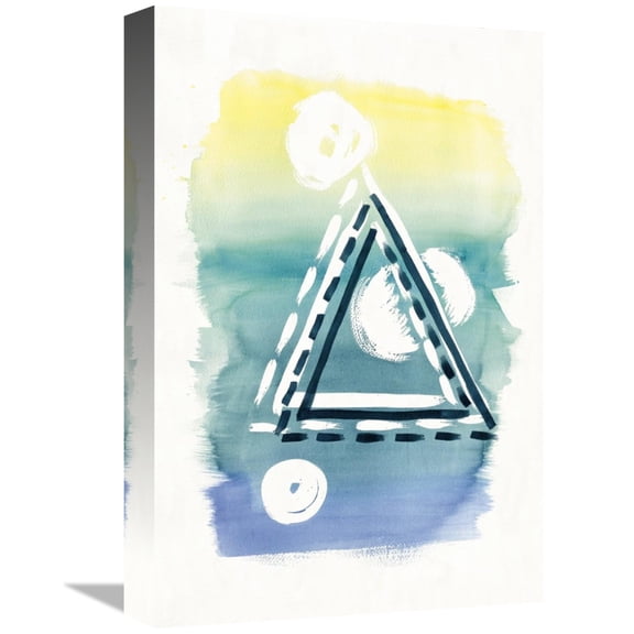 Global Gallery's 'Offset Shapes Triangle' By Elyse DeNeige Stretched Canvas Wall Art