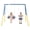 Blue and Yellow, variant on Sunrinx Backyard Swing Set with 32" Saucer Swing & Belt Seat, Heavy Duty A-Frame Metal Stand, 440 lbs
