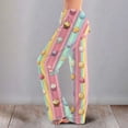 thumbnail image 2 of Hearthz Easter Women's Pajama Bottoms Bunny Egg Hunt Print Women's Pajama Bottoms Drawstring Straight Leg Women's Lounge Pants, 2 of 6
