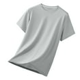 thumbnail image 1 of pstuiky camiseta de hombre, Camiseta informal de cuello redondo de color liso para hombre, camiseta de manga corta con cuello redondo camisetas de hombre xxxl, 1 of 9