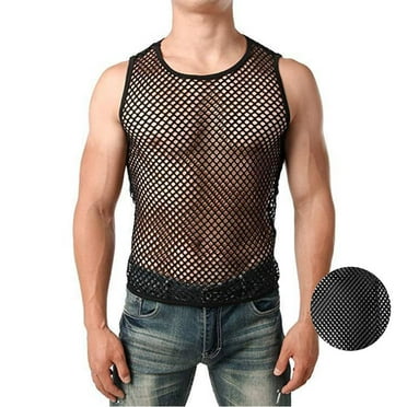 Aazon.co: GENEEN Rhinestone Esh Top En Fishnet Tank Top Sexy
